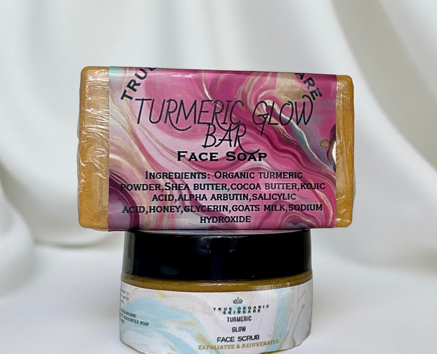 Turmeric soap and scrub set