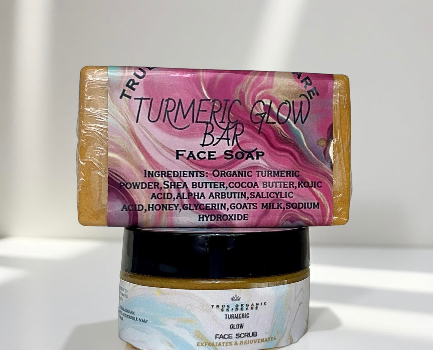 Turmeric soap and scrub set