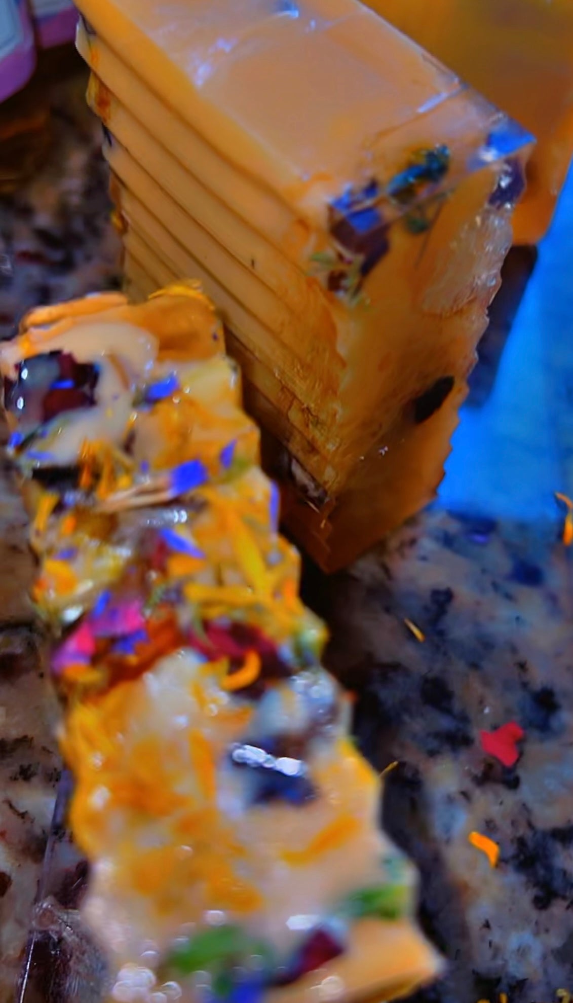 Triple butter soap bar with herbs