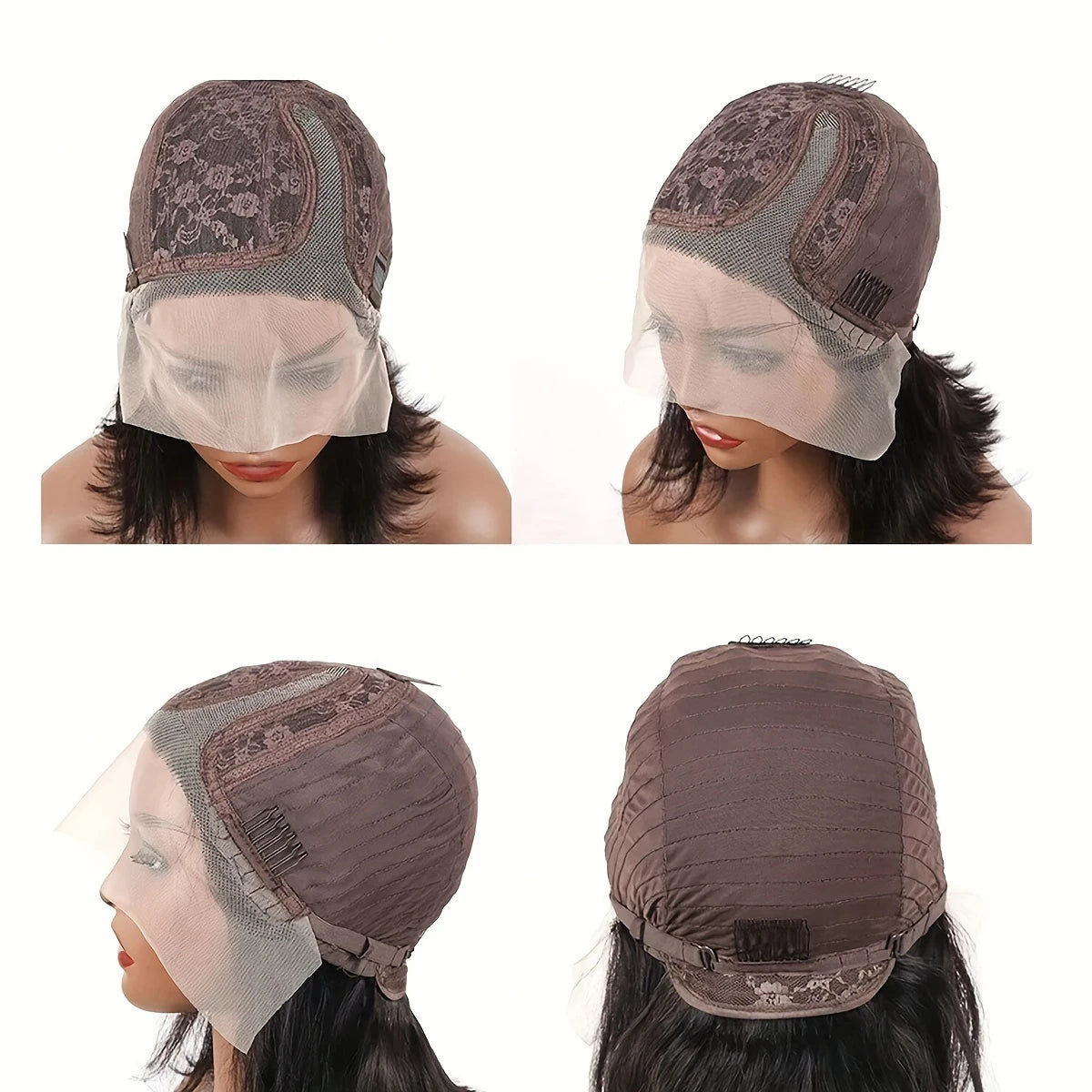 Bob Wig Brazilian Hair Lace Front Human Hair Wigs Short Bob Wig Pre Plucked Natural Color 4x4 Lace Part Lace Wigs For Women