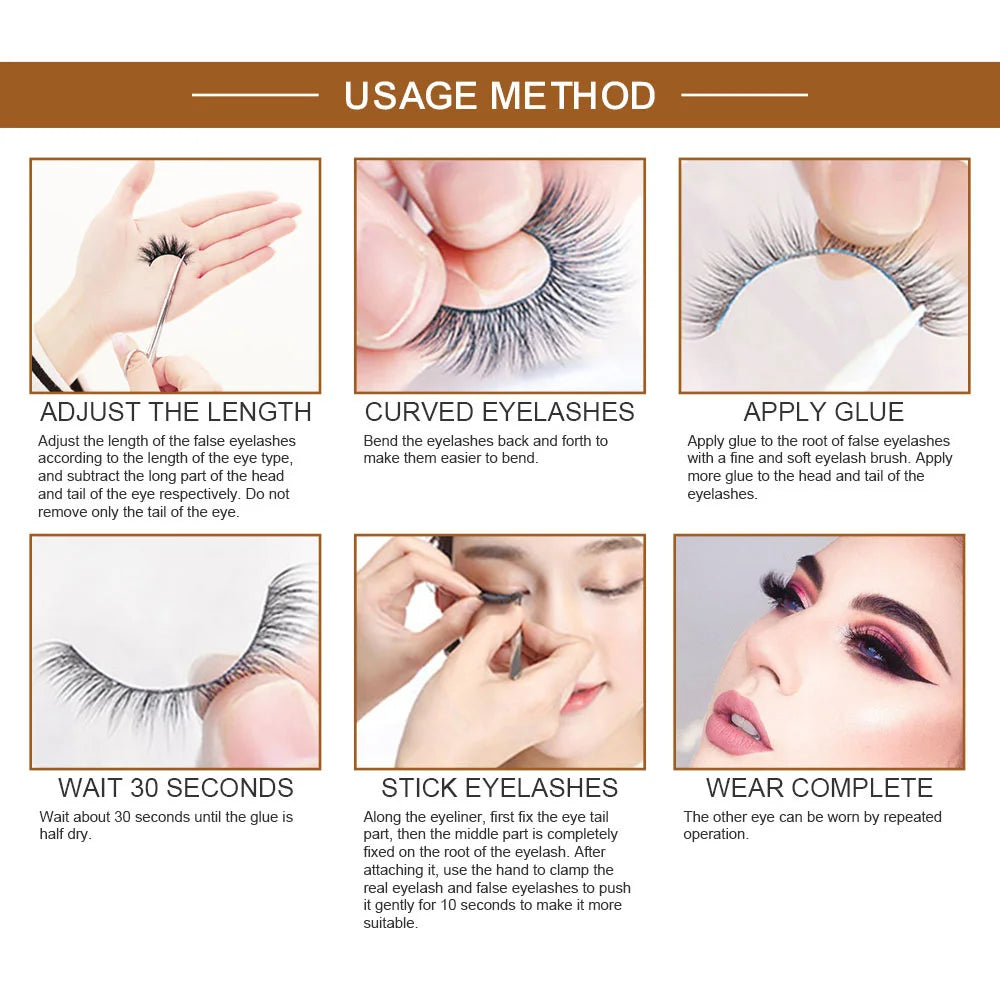 LEHUAMAO Eyelashes 3D Mink Lashes natural handmade volume soft lashes long eyelash extension real mink eyelash for makeup D103
