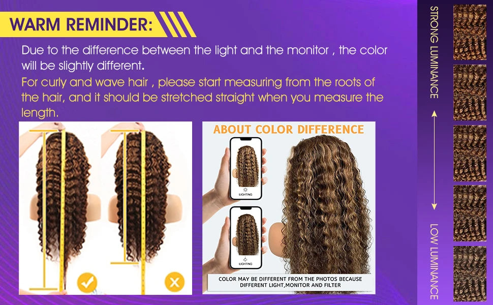 Highlight Wig Human Hair Deep Wave Frontal Wig Hd Lace Wig 13x6 Human Hair 13x4 Water Wave Wigs Curly Lace Front Human Hair Wig